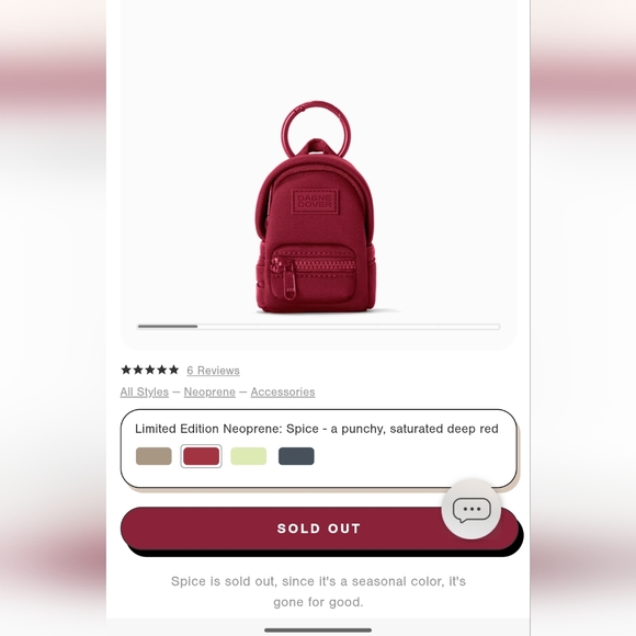 NWT Dagne Dover Dakota Keychain in Spice - Picture 2 of 9